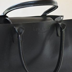 Kate Spade Black Leather Tote Bag